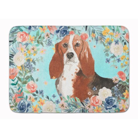 Carolines Treasures Basset Hound Machine Washable Memory Foam Mat CK3437RUG
